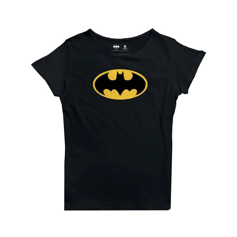 Jobedu Batman Logo Women's T-shirt - Black - تي-شيرت - Size:Large